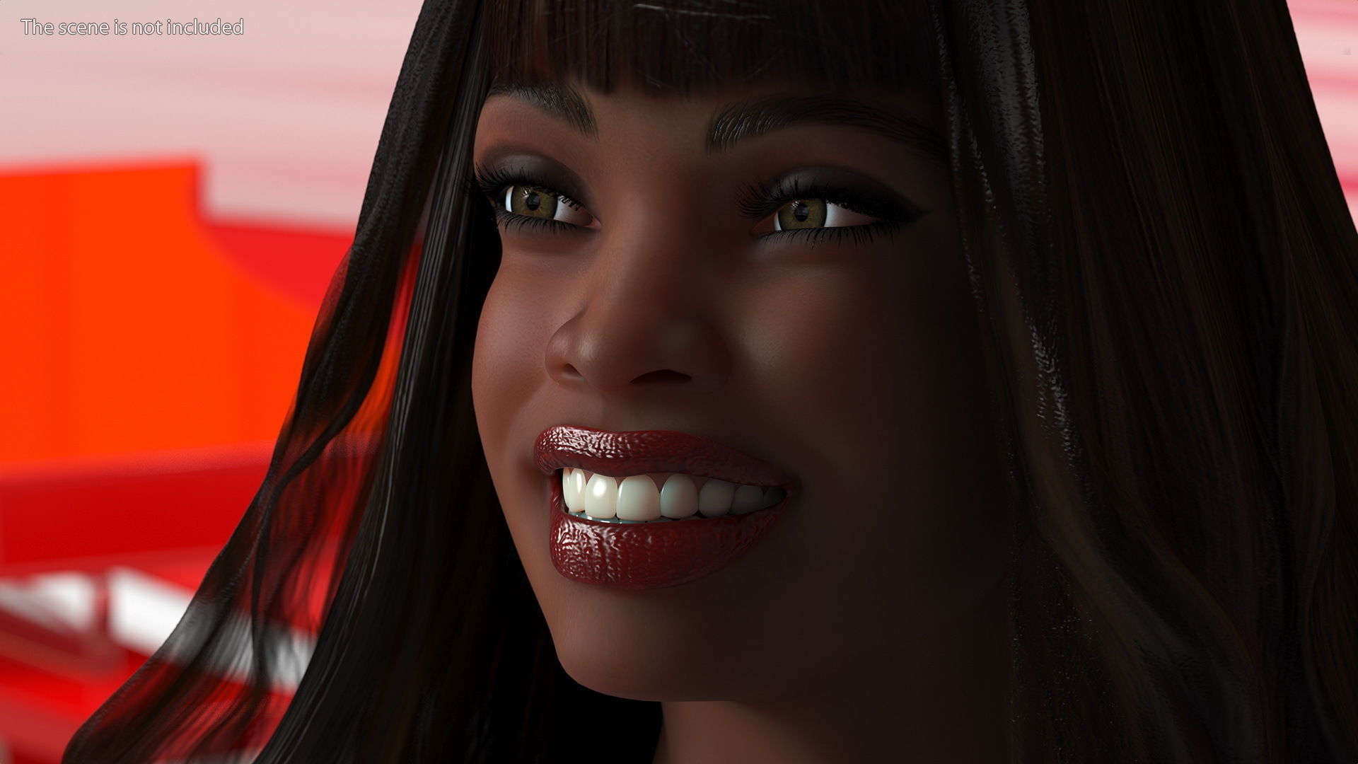 Fashionable Style Teenage Black Girl Rigged for Modo 3D model_10