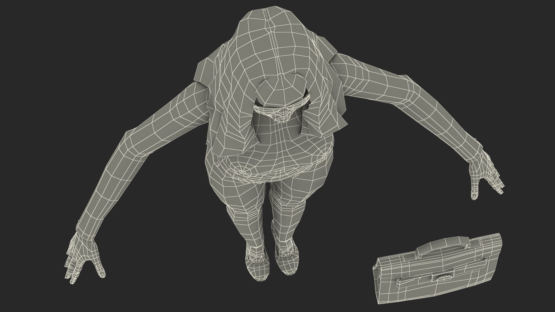 Fashionable Style Teenage Black Girl Rigged for Modo 3D model_35