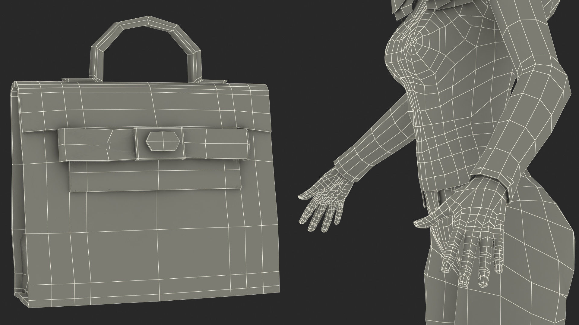 Fashionable Style Teenage Black Girl Rigged for Modo 3D model_38