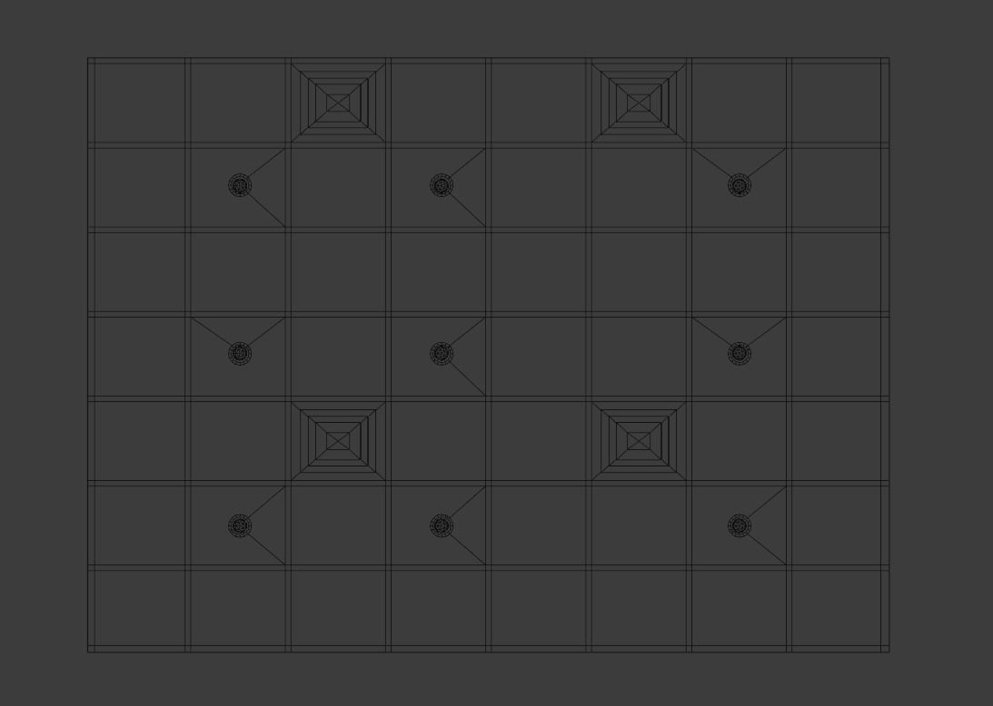 Modern Drop Ceiling 3D low-poly and PBR Model Low-poly 3D model_8