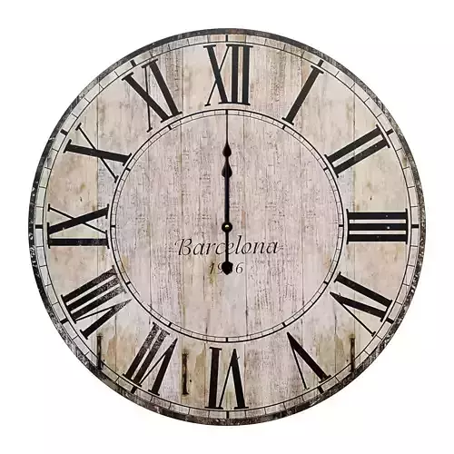 Round Wooden Wall Clock