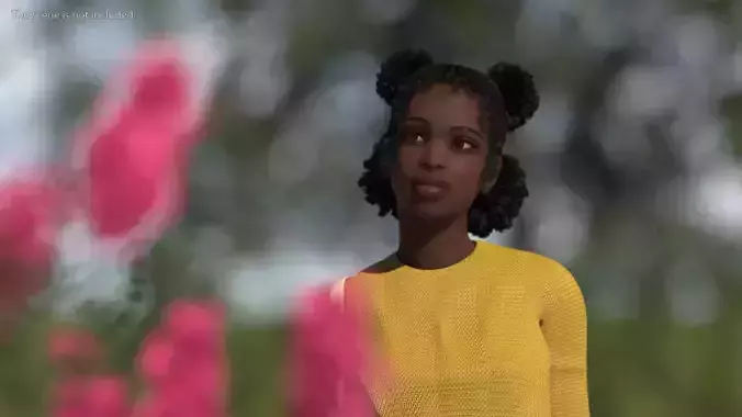 Street Style Black Teenage Girl Rigged for Modo