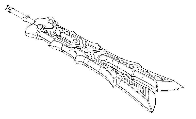 Great Thunderblade 3D printable model from legend of zelda  3D print model_5