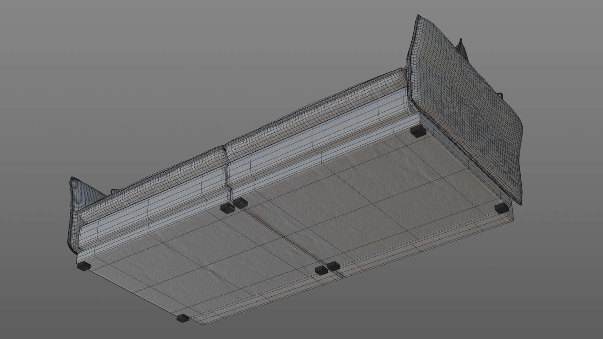 Big Sofa Palladio Low-poly 3D model_9