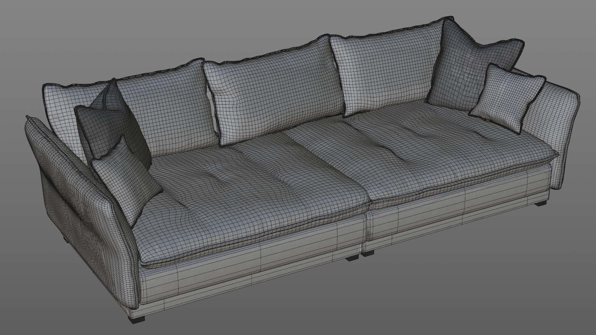 Big Sofa Palladio Low-poly 3D model_10