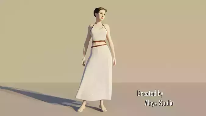 Spartan Female - Realistic game character