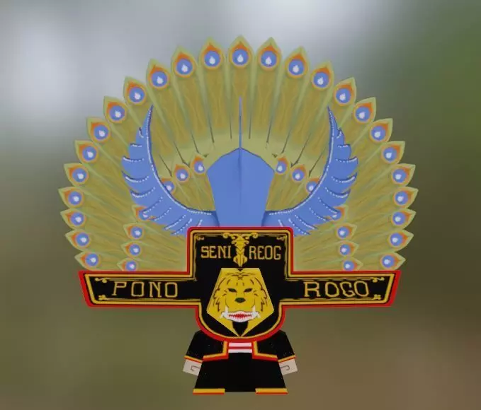 Singo Barong Reog Ponorogo Low-poly 3D model_0