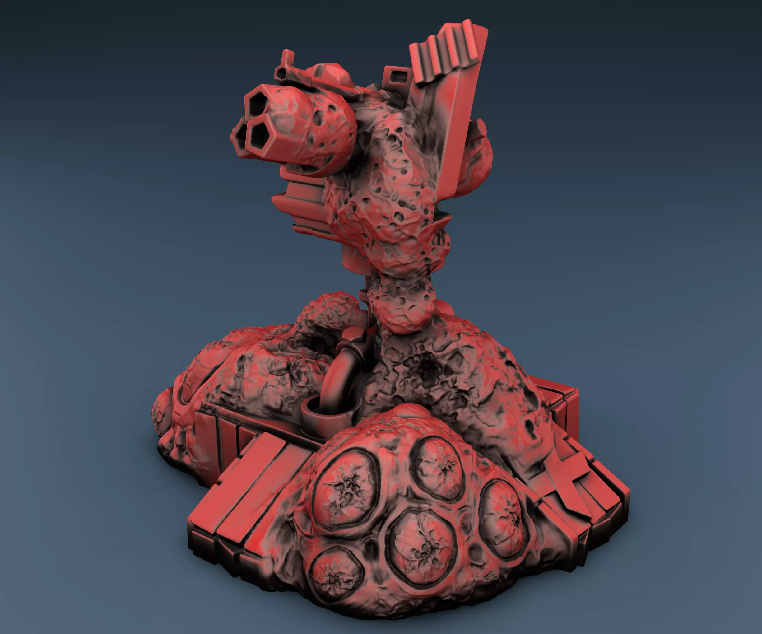 machine gun 3D print model_0