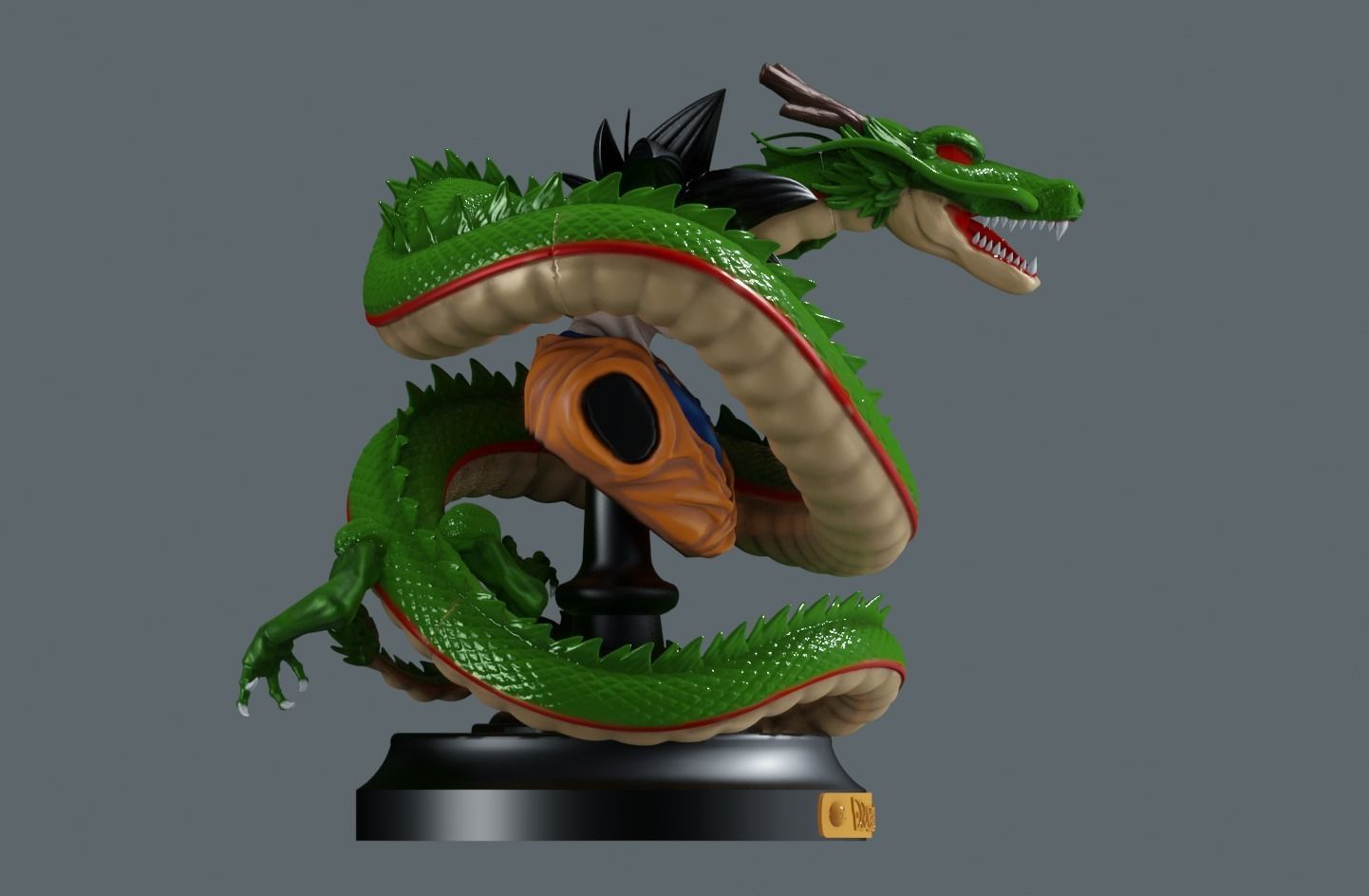 Dragonball Shenron Statue - STL 3d printing file 3D print model 3D print model_6