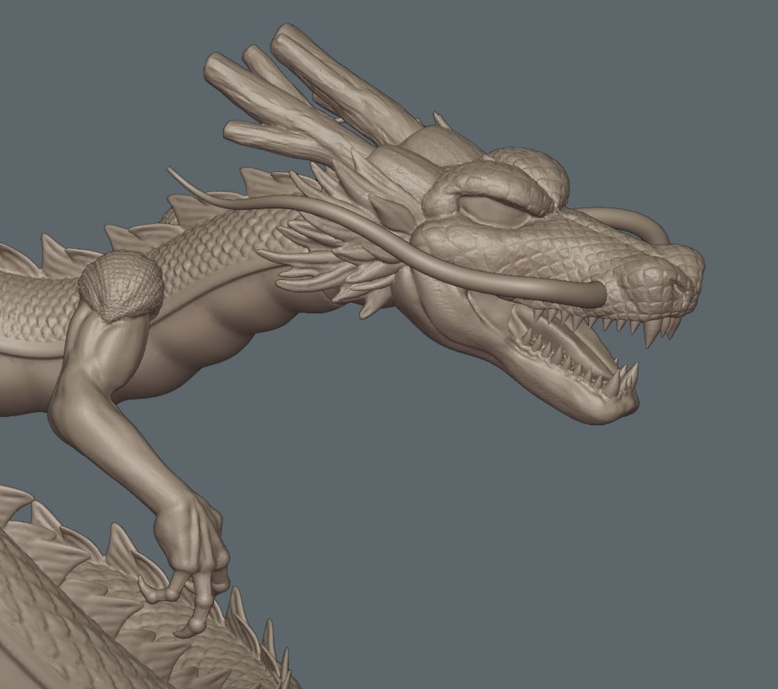 Dragonball Shenron Statue - STL 3d printing file 3D print model 3D print model_11