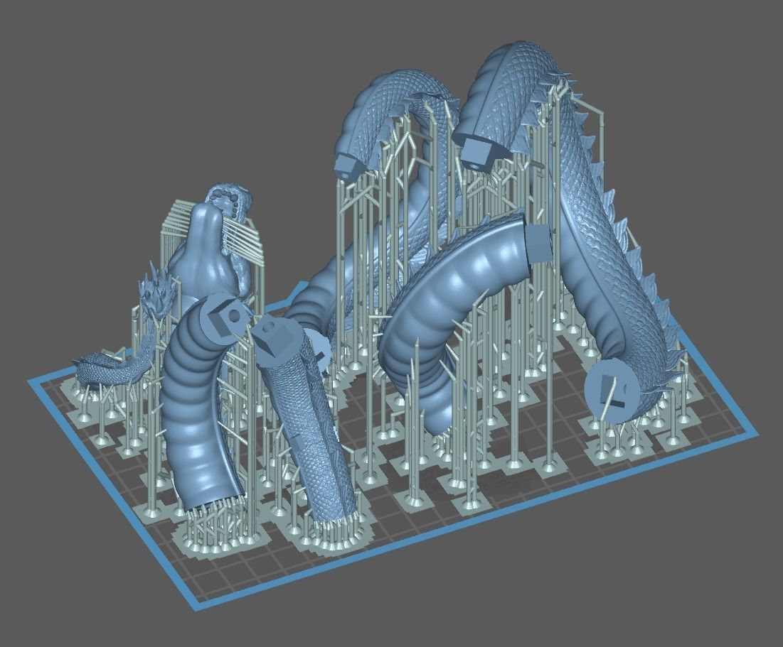 Dragonball Shenron Statue - STL 3d printing file 3D print model 3D print model_35