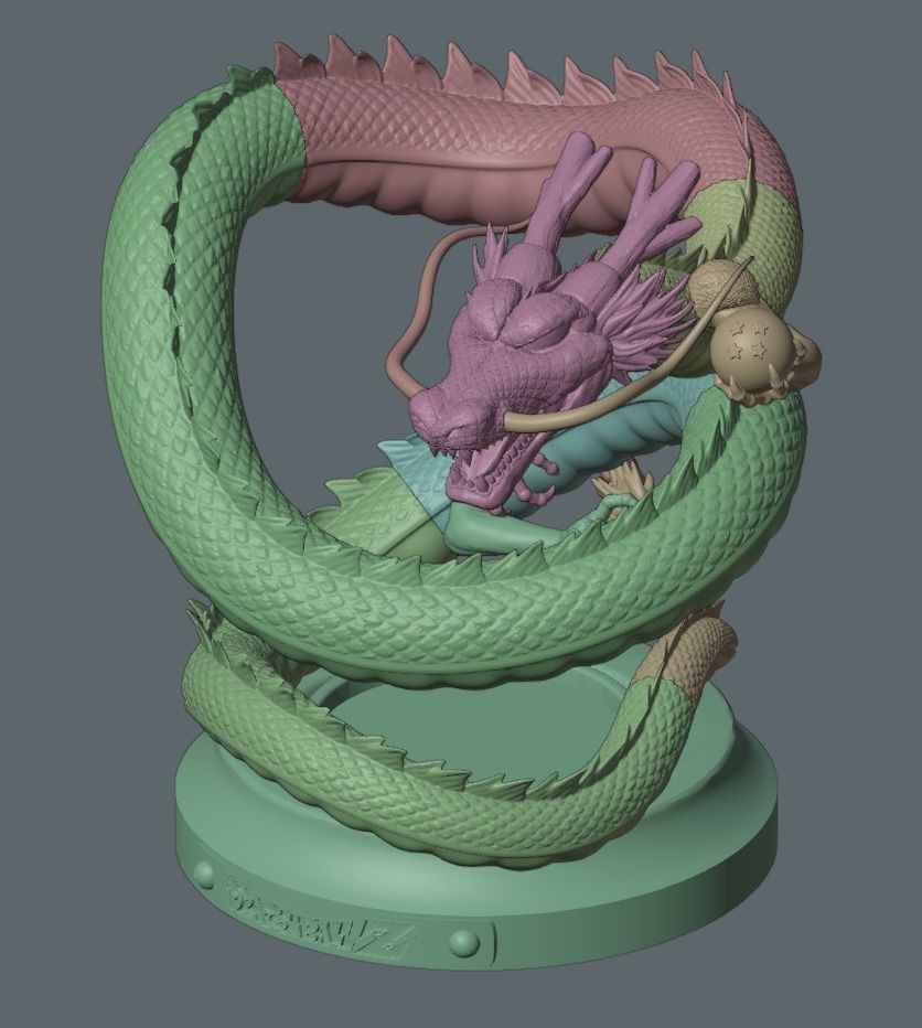 Dragonball Shenron Statue - STL 3d printing file 3D print model 3D print model_26