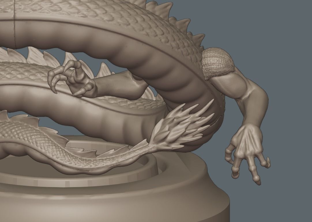 Dragonball Shenron Statue - STL 3d printing file 3D print model 3D print model_16
