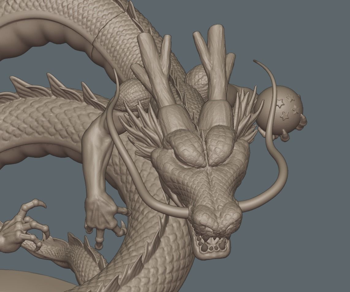 Dragonball Shenron Statue - STL 3d printing file 3D print model 3D print model_12