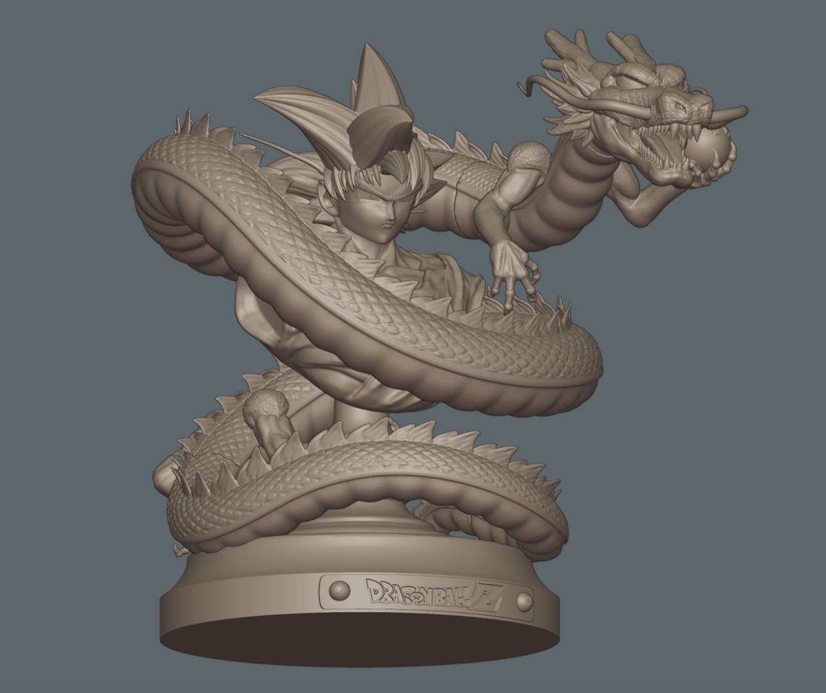Dragonball Shenron Statue - STL 3d printing file 3D print model 3D print model_39