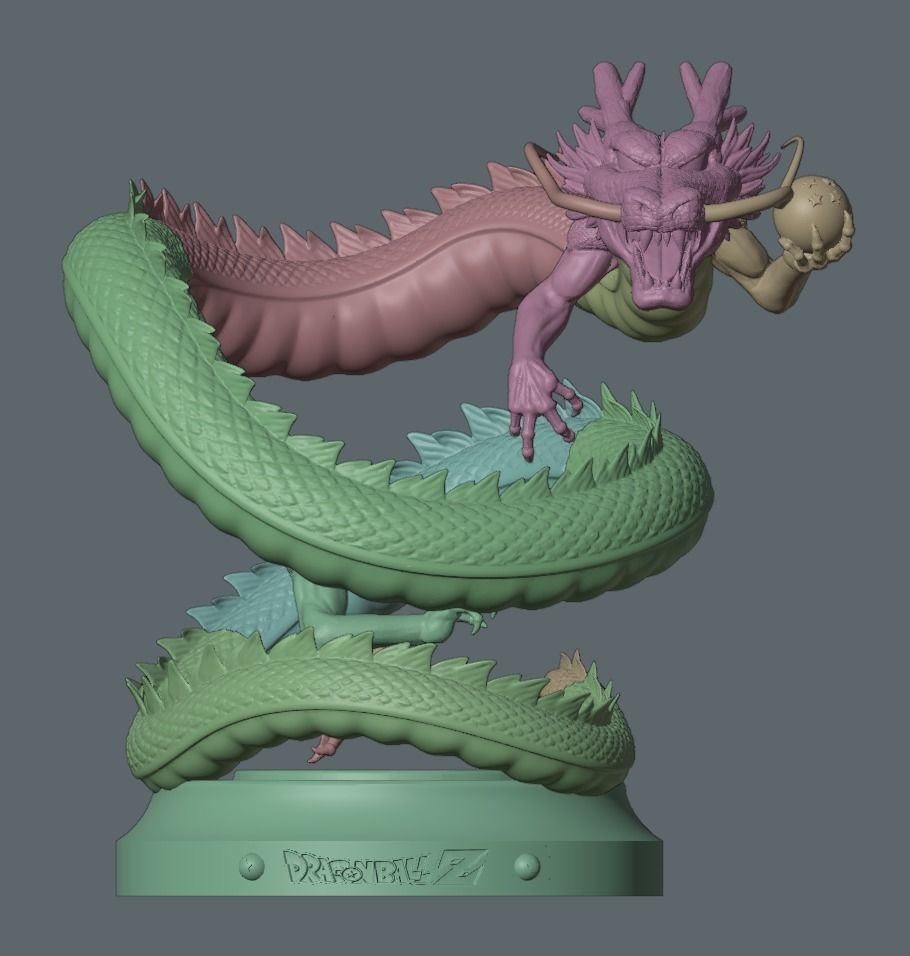 Dragonball Shenron Statue - STL 3d printing file 3D print model 3D print model_21