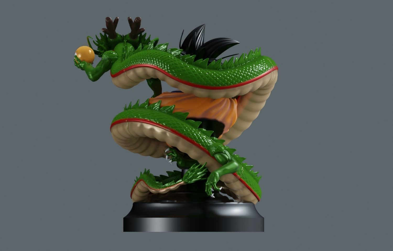 Dragonball Shenron Statue - STL 3d printing file 3D print model 3D print model_8