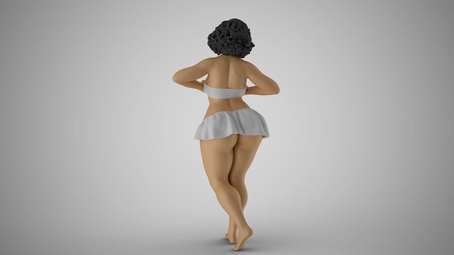 Bashful Girl 3D print model_7