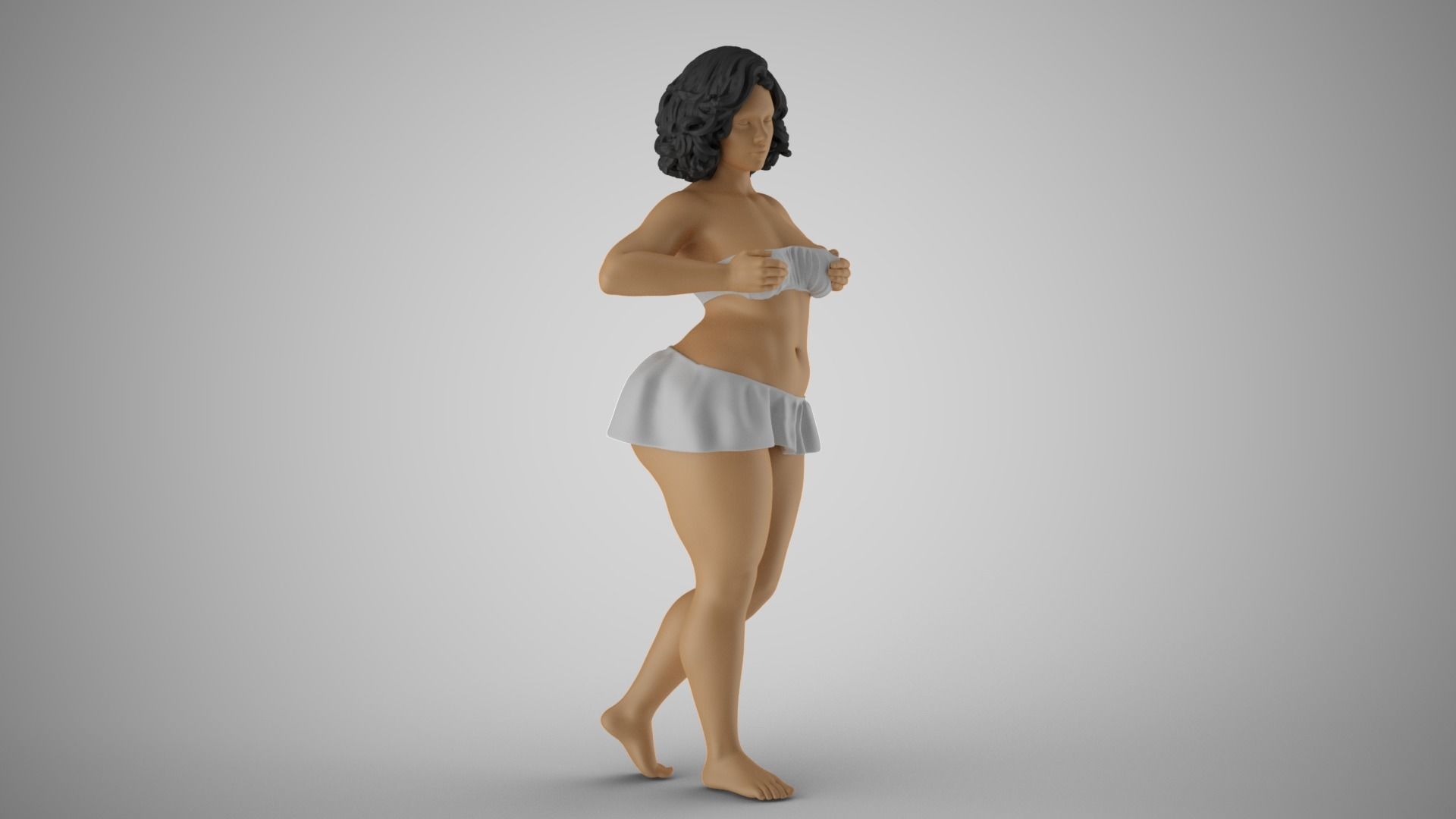 Bashful Girl 3D print model_4