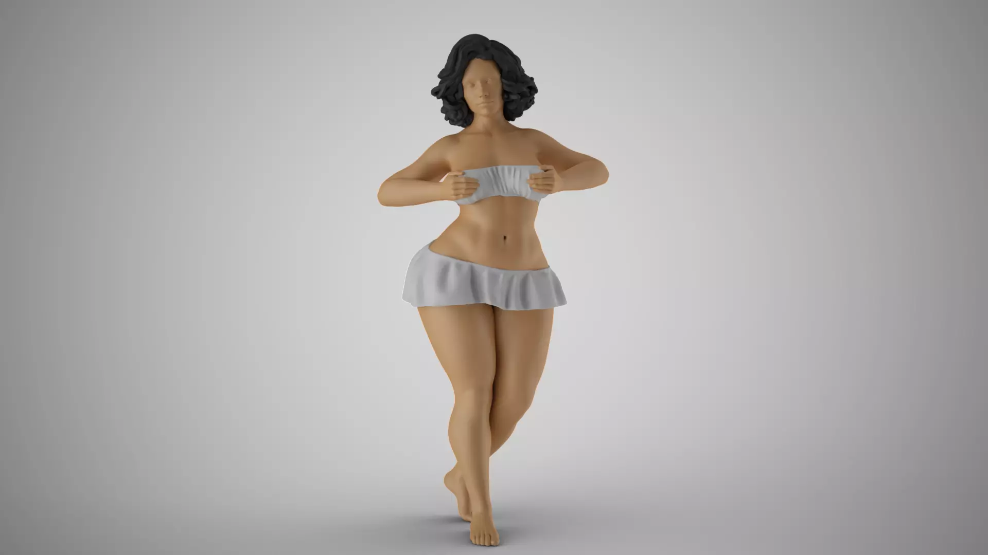 Bashful Girl 3D print model_0
