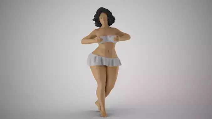 Bashful Girl 3D print model