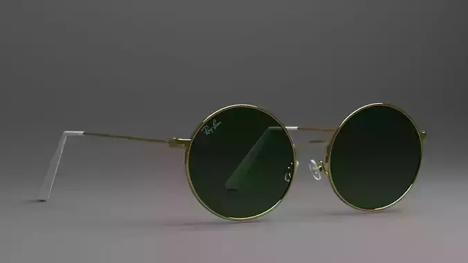 Rayban Round Golden Aviator Sunglasses