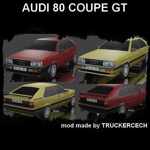 Audi 80 coupe GT low poly personal car Low-poly 3D model
