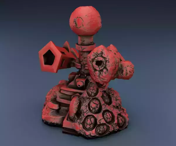 Anti-aircraft gun 3D print model