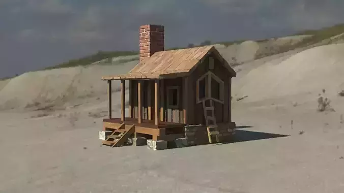 game house  Low-poly 3D model
