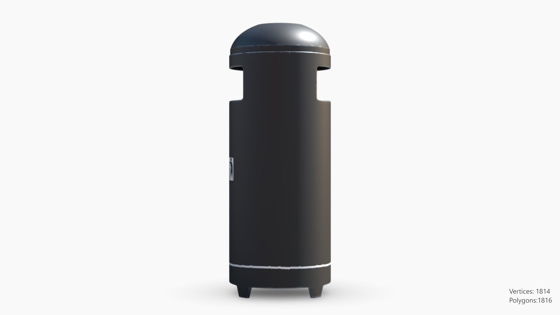 Cylinder Trashcan 3D model_5