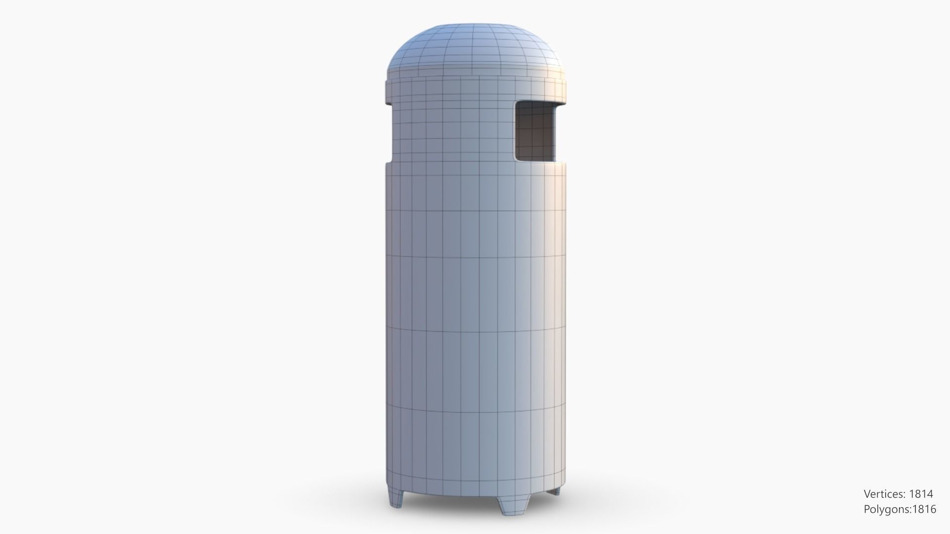 Cylinder Trashcan 3D model_11