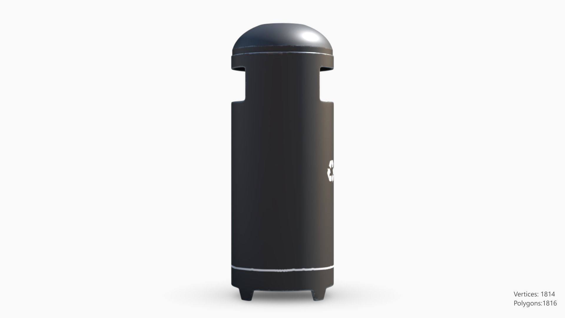 Cylinder Trashcan 3D model_6