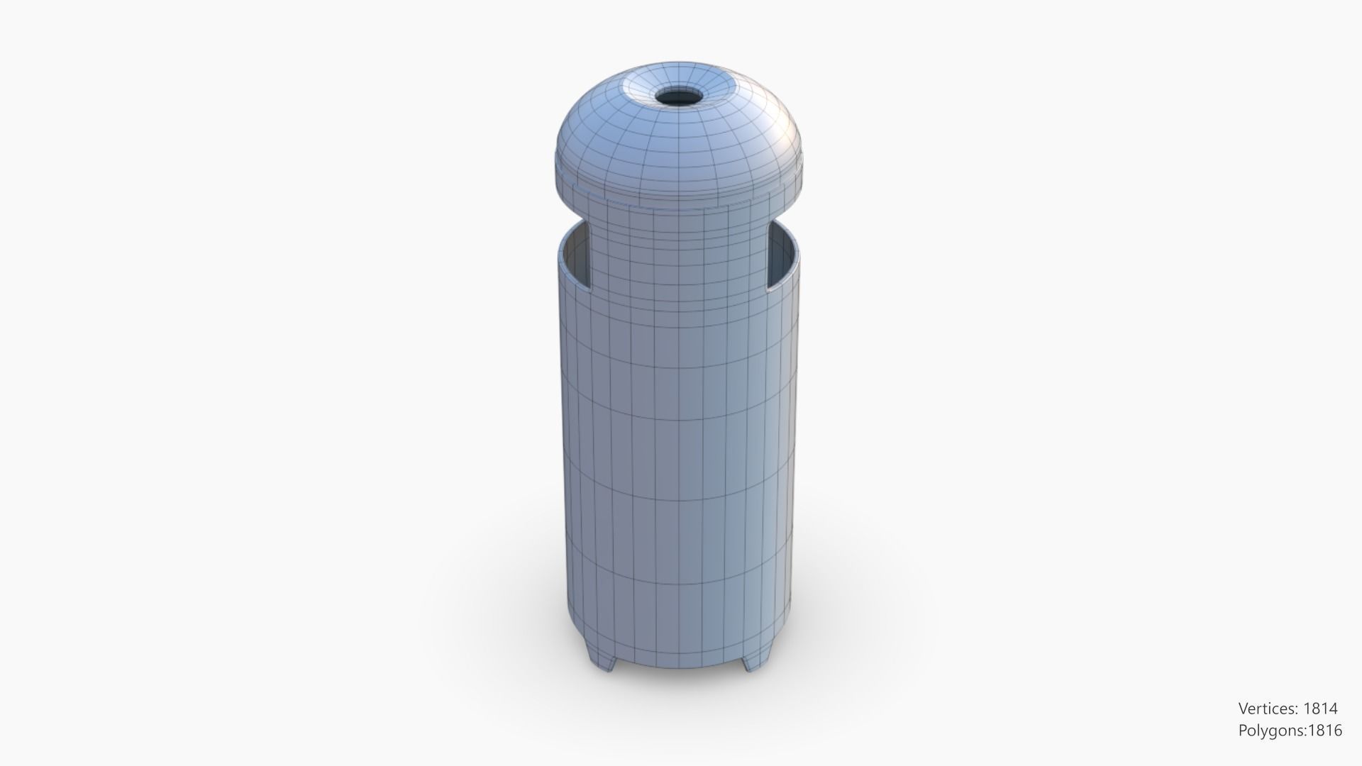 Cylinder Trashcan 3D model_14