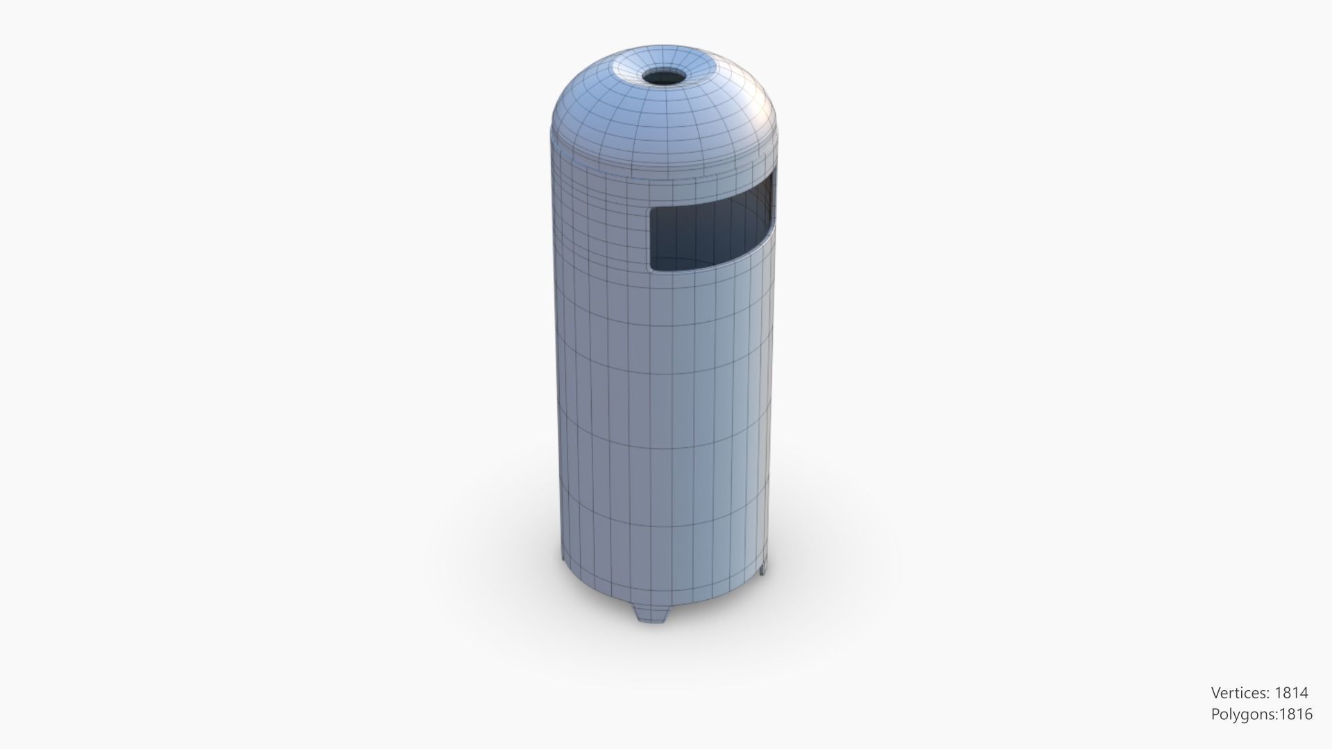 Cylinder Trashcan 3D model_15