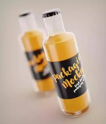 Juice Bottle 3D Model