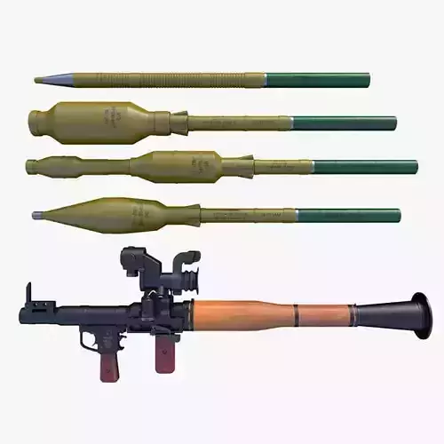 RPG 7 machine gun and other weapons
