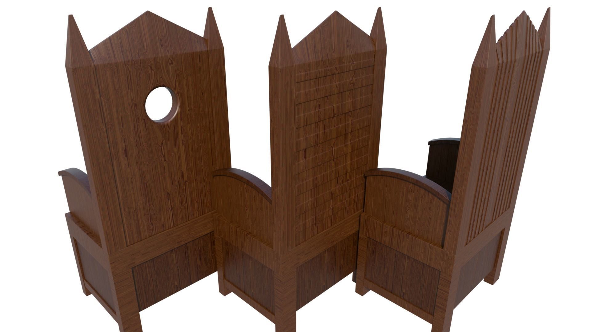 Old Chair Full Set 3D model_7