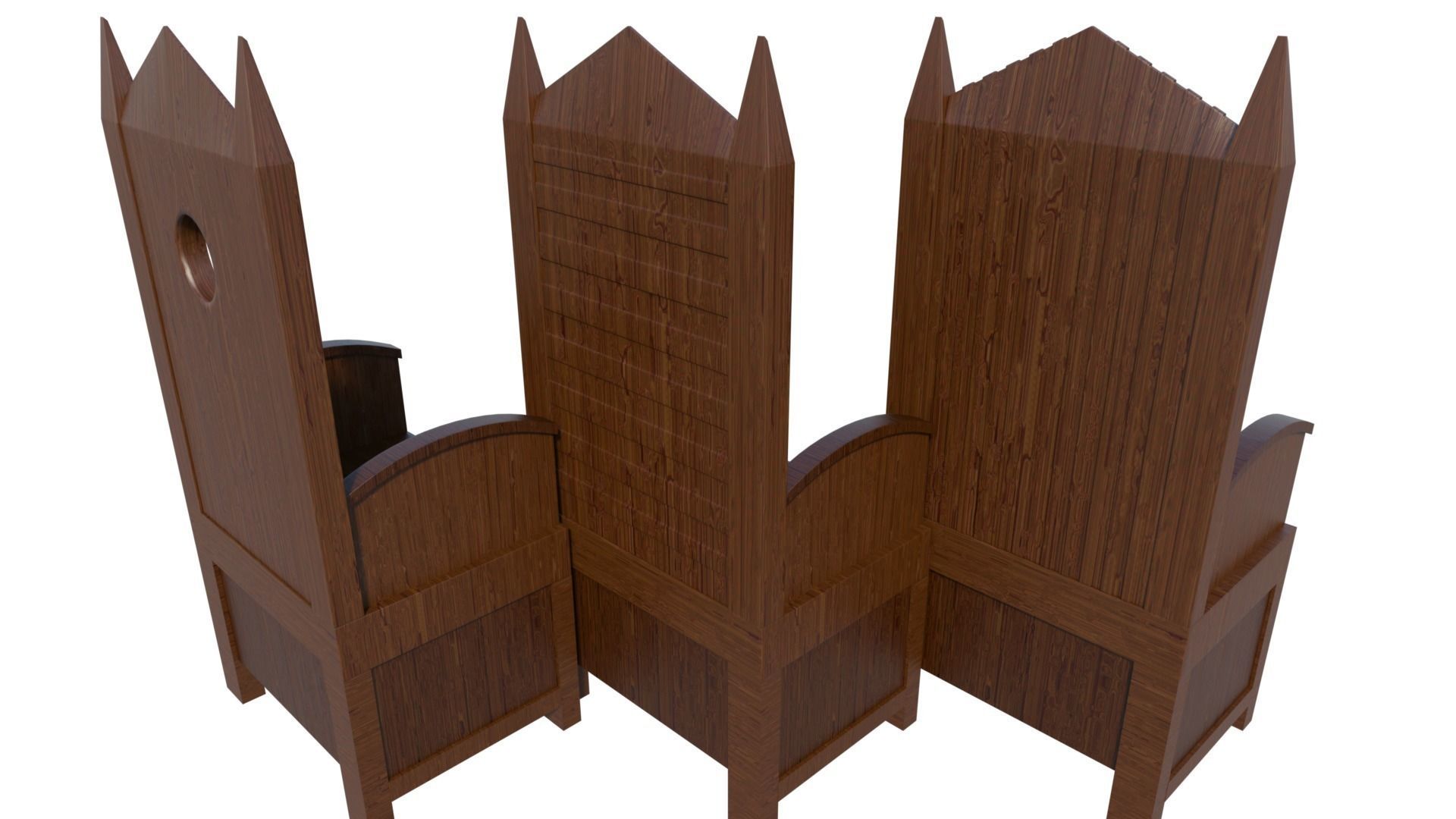 Old Chair Full Set 3D model_5