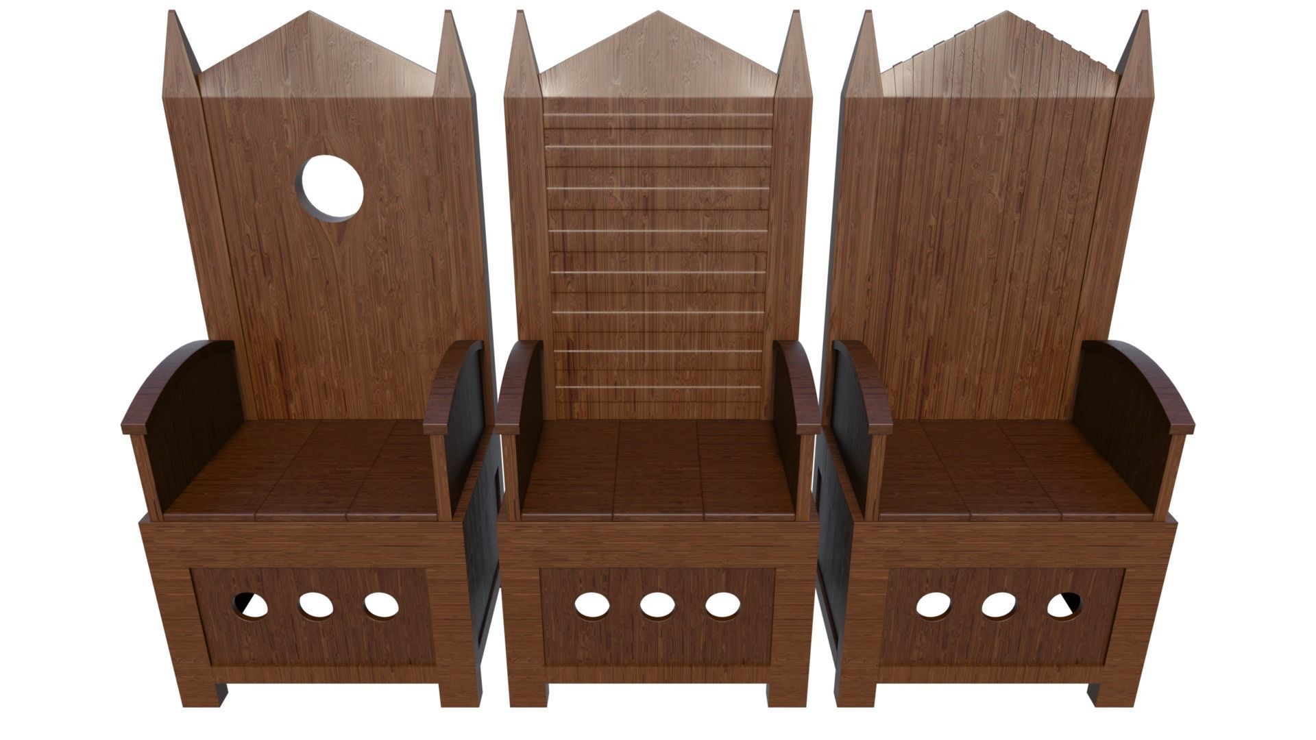 Old Chair Full Set 3D model_2