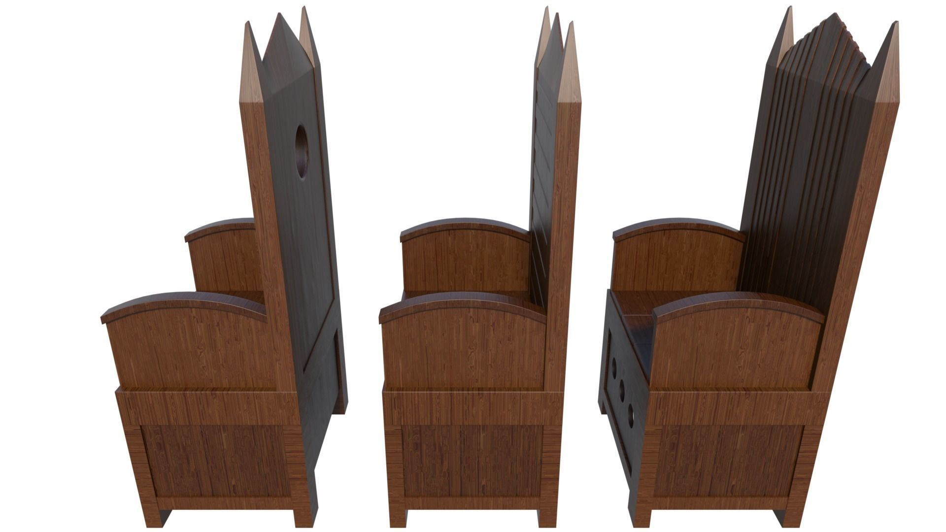 Old Chair Full Set 3D model_8