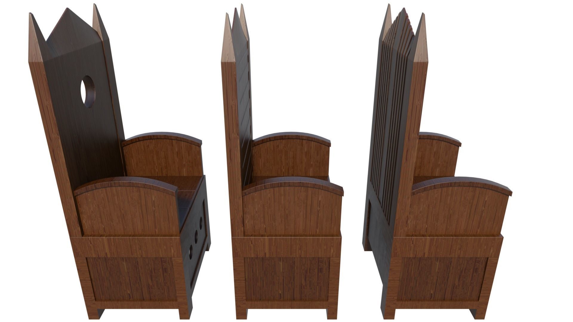 Old Chair Full Set 3D model_4