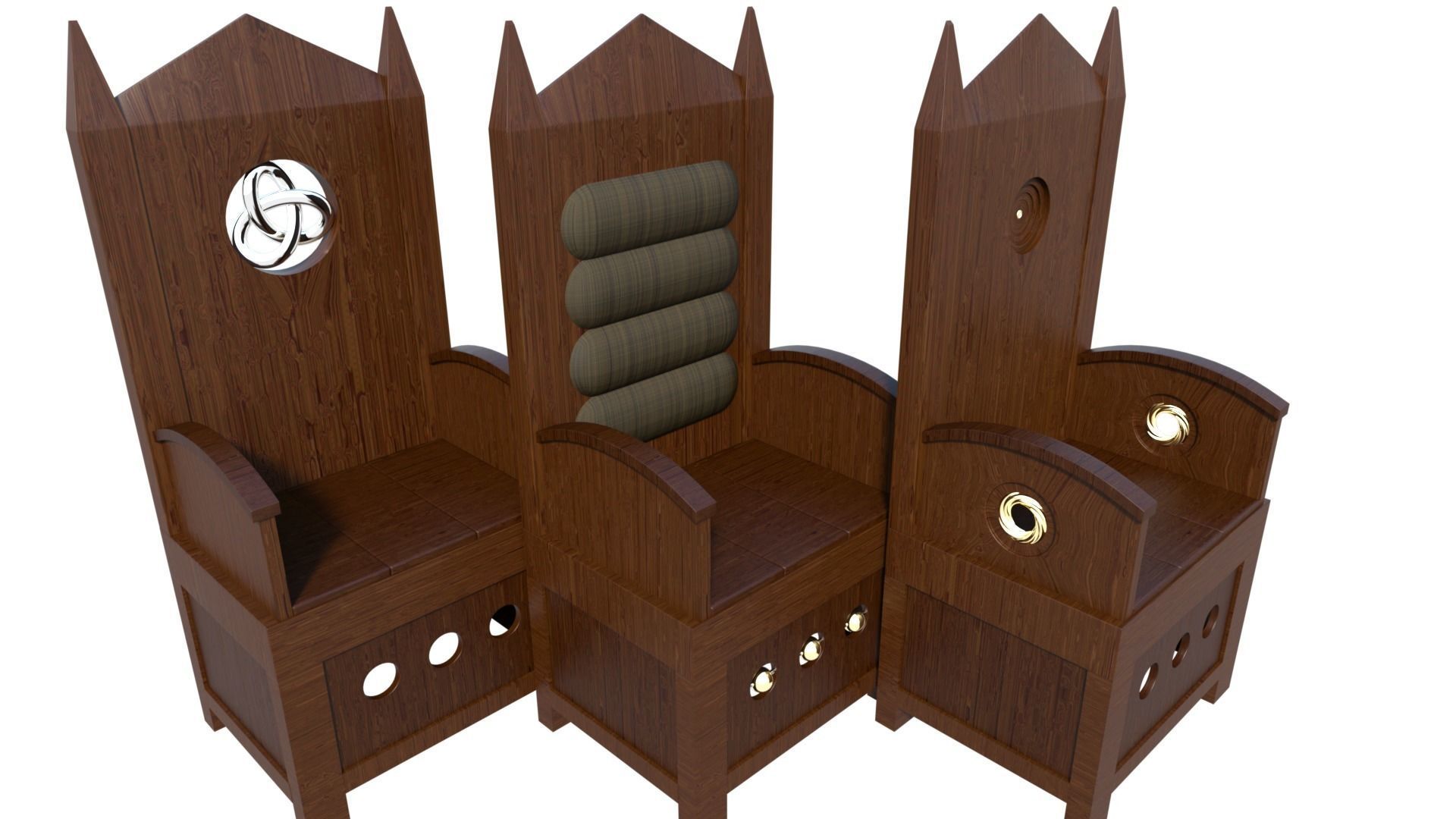 Old Chair Full Set 3D model_10