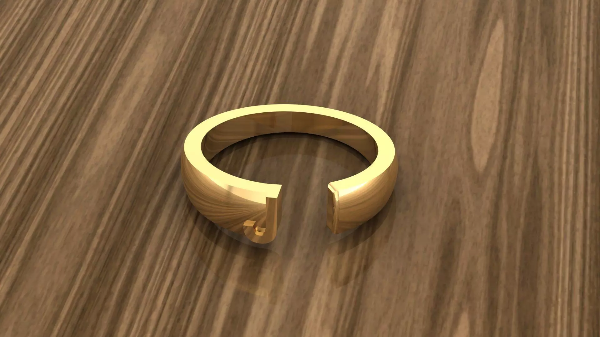 Alphabet Ring J 3D print model_0
