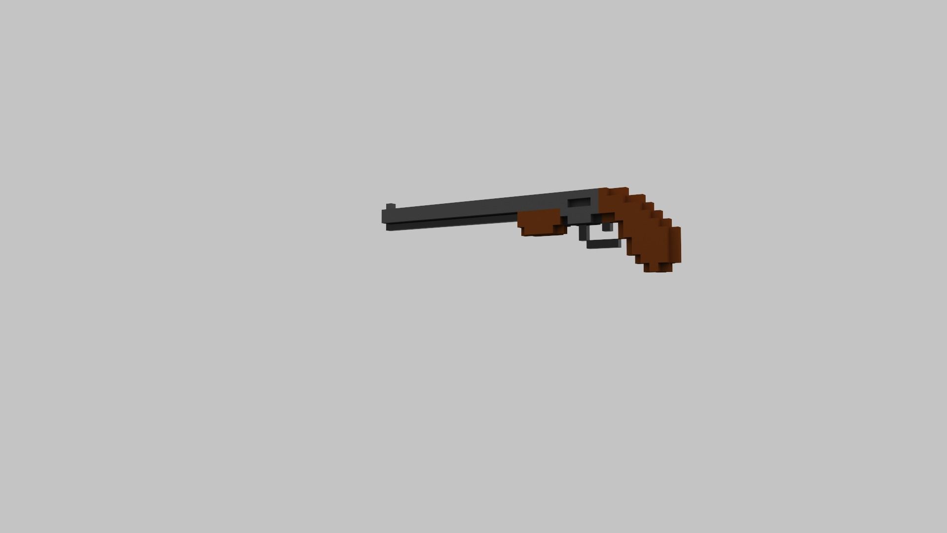 Shotgun Voxel Low-poly 3D model_18