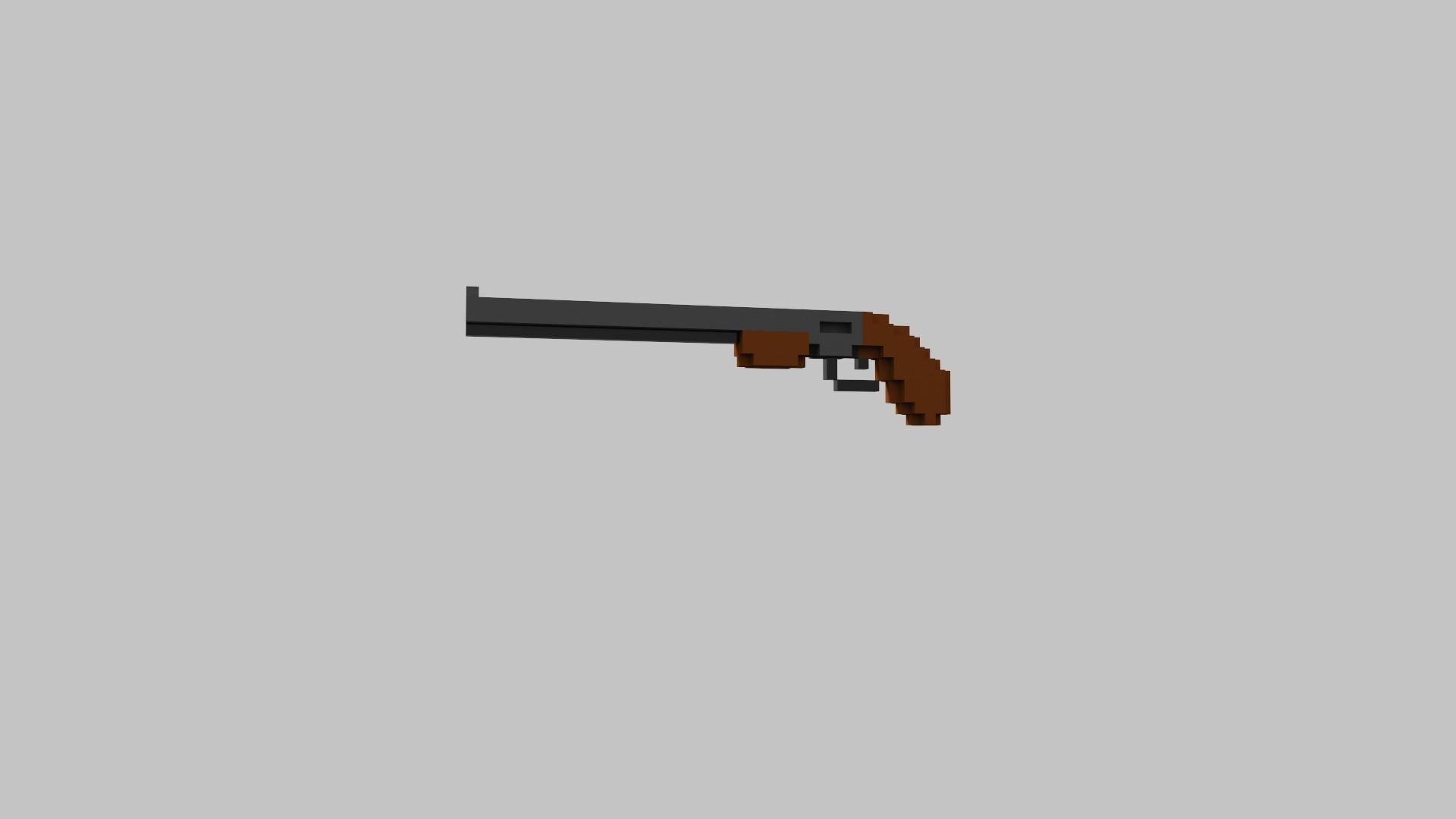 Shotgun Voxel Low-poly 3D model_14