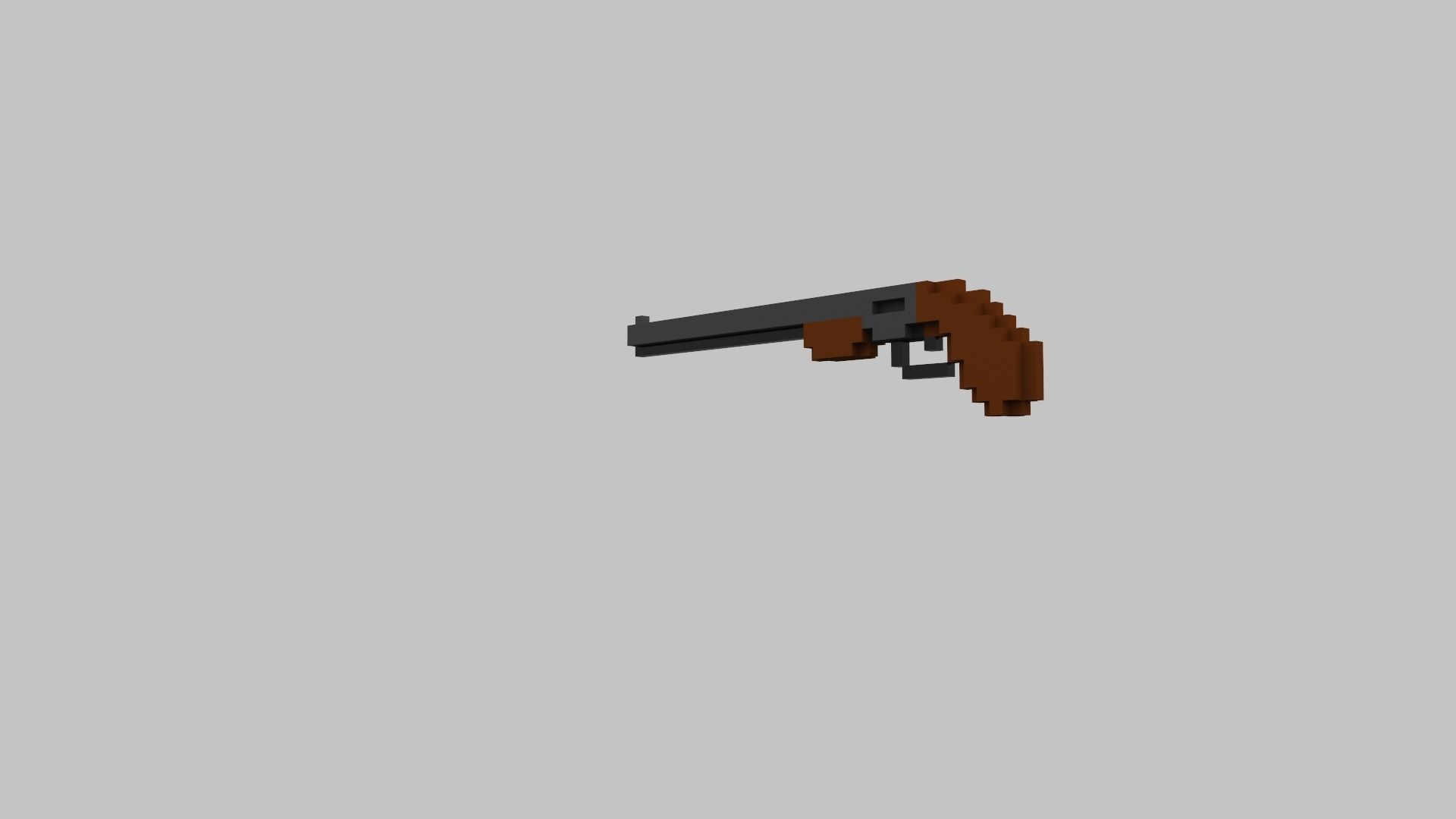 Shotgun Voxel Low-poly 3D model_19