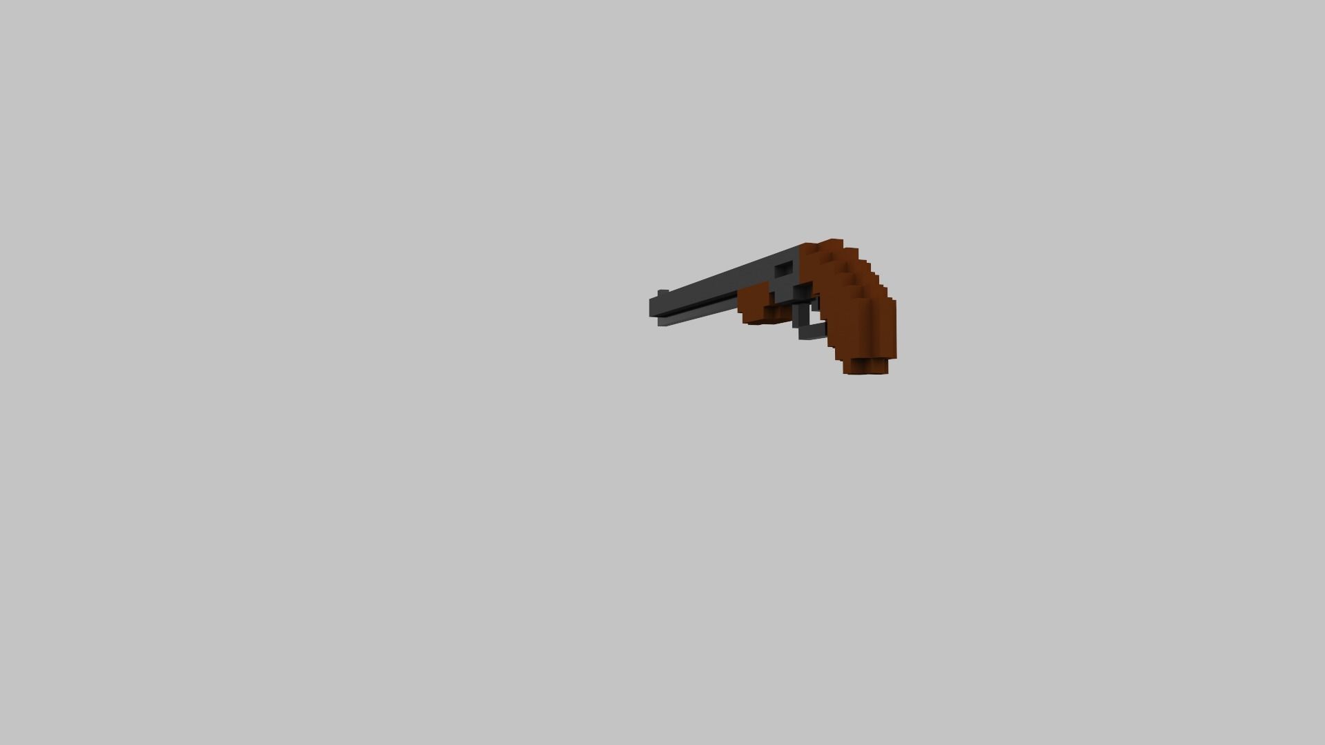 Shotgun Voxel Low-poly 3D model_21