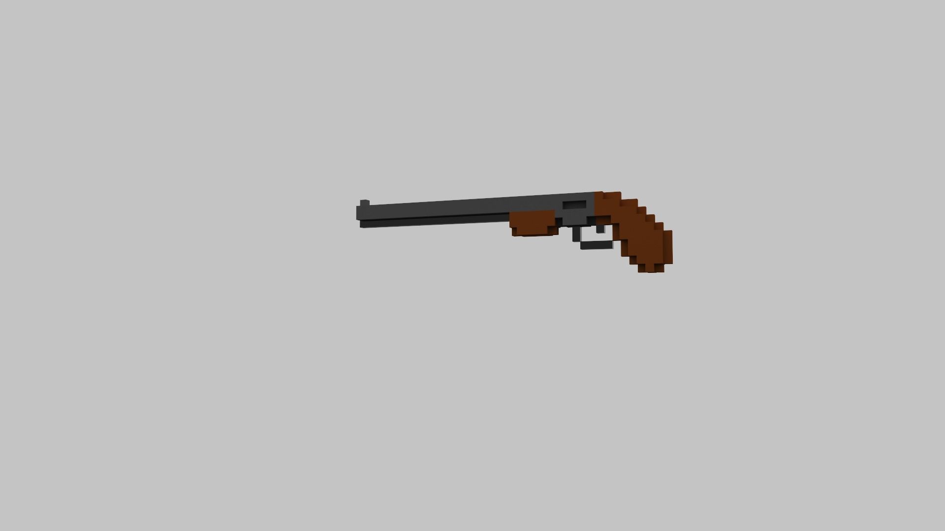 Shotgun Voxel Low-poly 3D model_17