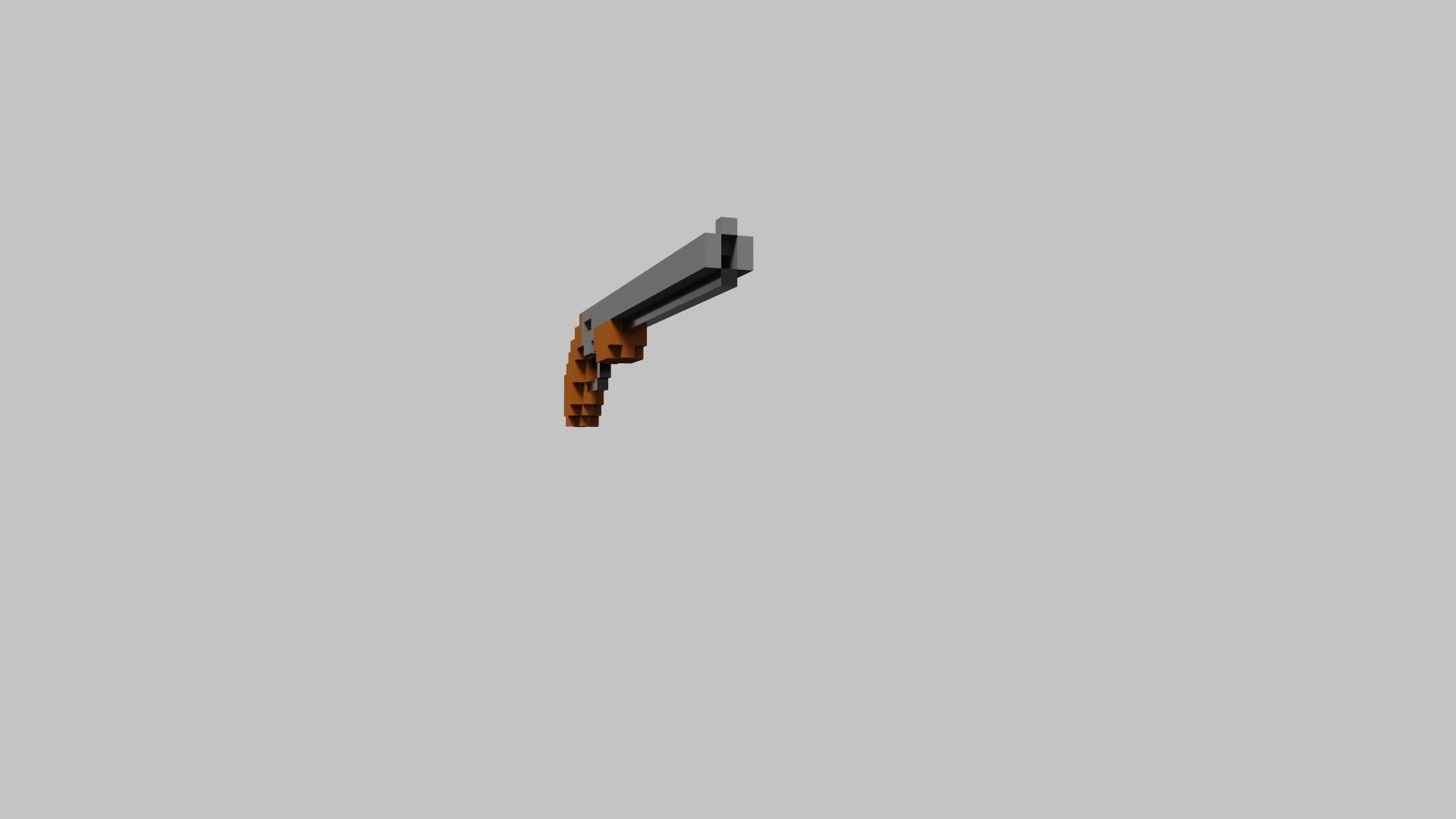Shotgun Voxel Low-poly 3D model_6