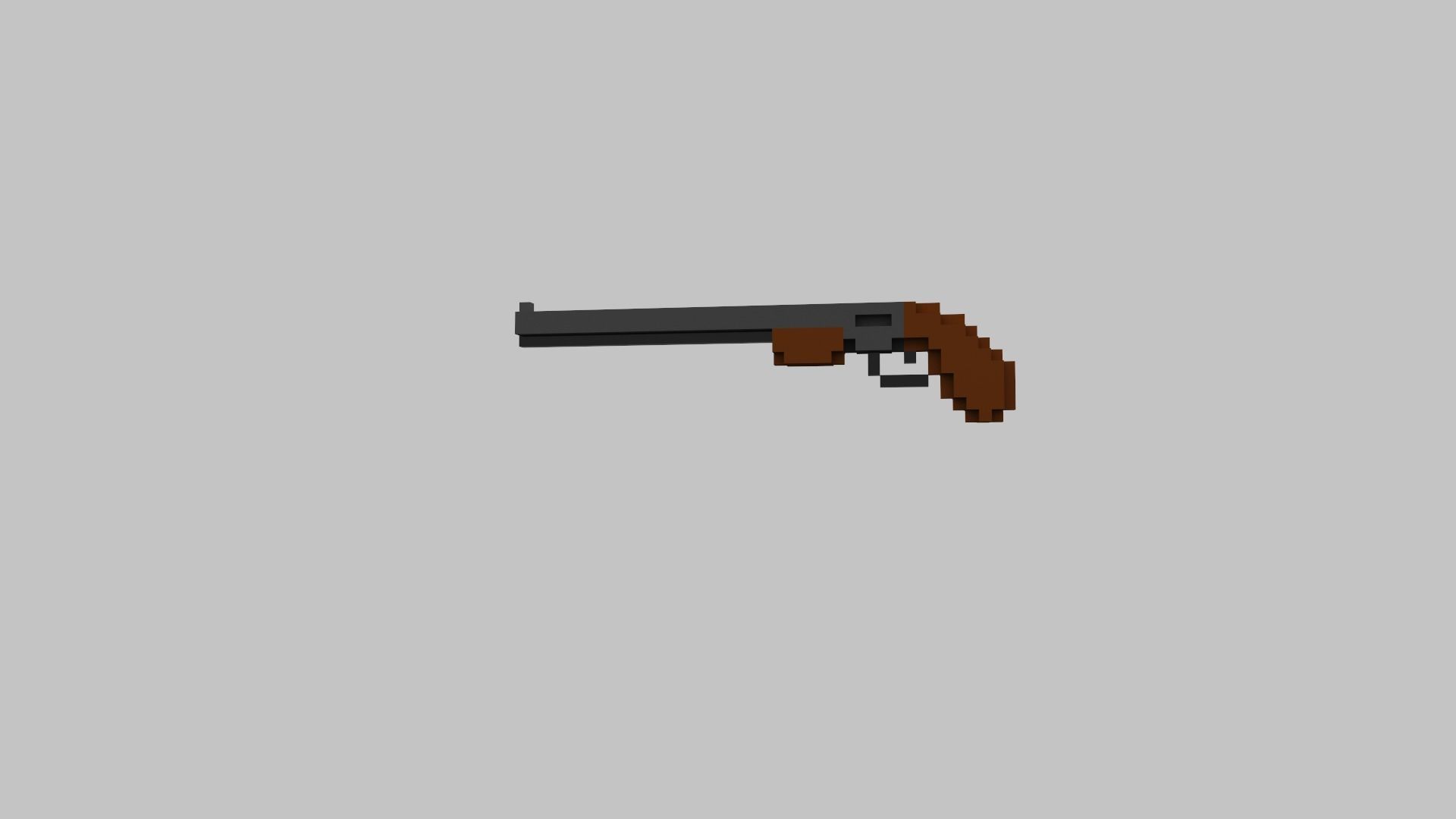 Shotgun Voxel Low-poly 3D model_16